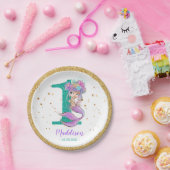 Cute Baby Mermaid 1st Birthday Paper Bord (Feest)