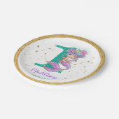 Cute Baby Mermaid 1st Birthday Paper Bord (Gekanteld)