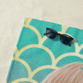 Cute Baby Mermaid Scales Strandlaken (In situ)