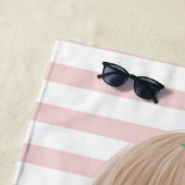 Cute Baby Mermaid, Stripes Strandlaken (In situ)