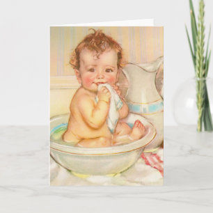 Cute Baby met een wissel Kaart