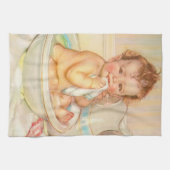Cute Baby met een wissel Theedoek (Horizontaal)