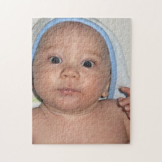 Cute Baby met foto van een handdoek Legpuzzel (Verticaal)
