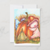 Cute Baby met pompoenen paddestoelenkool Bedankkaart (Voorkant)