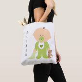 Cute Baby met Teddy Bear Personalize Diaper Tote Bag (Dichtbij)