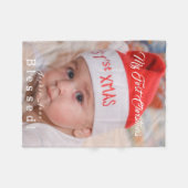 Cute Baby Mijn eerste kerst Kabouterhoed Fleece Deken (Voorkant (Horizontaal))