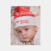 Cute Baby Mijn eerste kerst Kabouterhoed Fleece Deken (Voorkant)