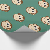 Cute Baby Monkey Face Cadeaupapier (Hoek)