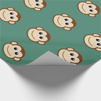 Cute Baby Monkey Face Cadeaupapier