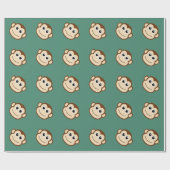 Cute Baby Monkey Face Cadeaupapier (Vlak)