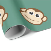 Cute Baby Monkey Face Cadeaupapier (Rol Hoek)