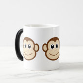 Cute Baby Monkey Face Magische Mok (Voorkant links)