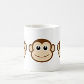 Cute Baby Monkey Face Magische Mok (Center)