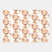 Cute Baby Monkey Funny Cartoon Chimp Inpakpapier Vel (Voorkant)