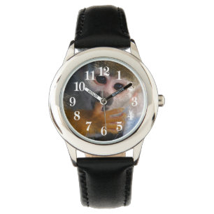 Cute Baby Monkey gered Horloge