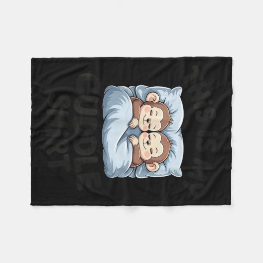 Cute Baby Monkey Lovers This Is My Cuddle  Fleece Deken (Voorkant (Horizontaal))