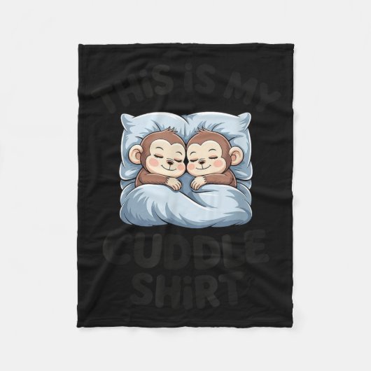 Cute Baby Monkey Lovers This Is My Cuddle  Fleece Deken (Voorkant)