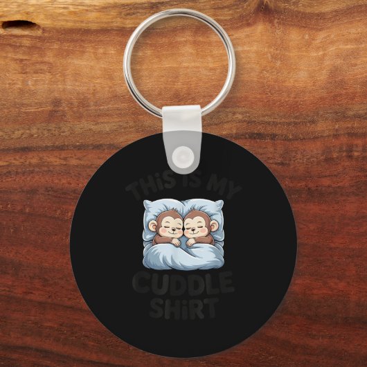 Cute Baby Monkey Lovers This Is My Cuddle  Sleutelhanger (Voorkant)