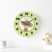 Cute Baby Monkey met een Pacifier Gezegde Hallo Grote Klok (Huis)