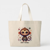 Cute Baby Monkey Tote Bag  (Achterkant)