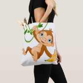 Cute Baby Monkey Tote Bag (Dichtbij)