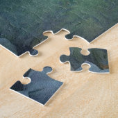 Cute Baby Moose Blue White Flowers Painting Legpuzzel (Zijkant)