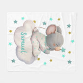 Cute baby muis cloud fleece deken (Voorkant (Horizontaal))