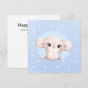 Cute baby muis poster kaart