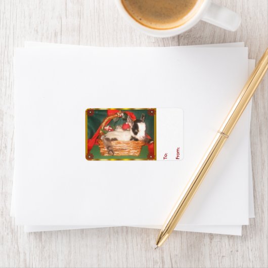 Cute Baby Myotonic Goat Kerstmis Label (Insitu)