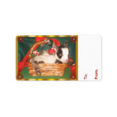 Cute Baby Myotonic Goat Kerstmis Label (Voorkant)