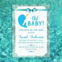 Cute Baby Narwhal Baby shower