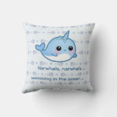 Cute baby narwhal kussen (Achterkant)