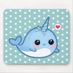 Cute baby narwhal muismat