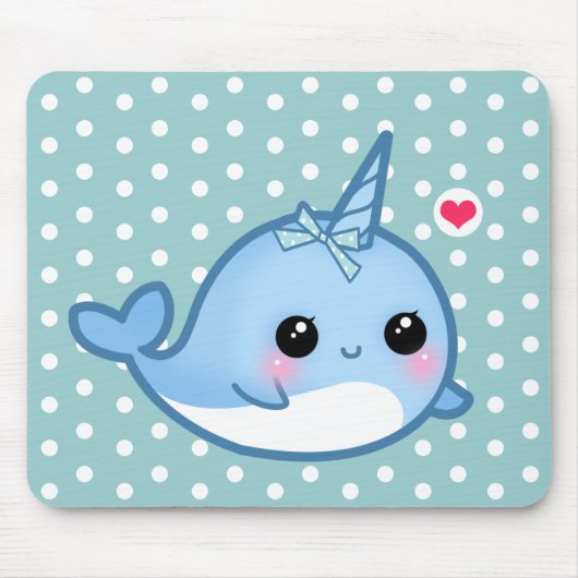 Cute baby narwhal muismat (Voorkant)