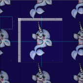 Cute baby narwhal stof (Delen)