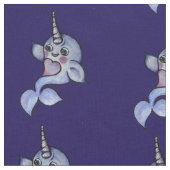 Cute baby narwhal stof (Close Up)