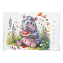 Cute Baby Nijlpaard Watermeloen Baby Shower Cadeau