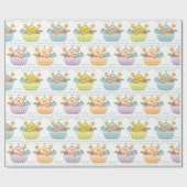 Cute Baby Noahs Ark Wrapping Paper Cadeaupapier (Vlak)