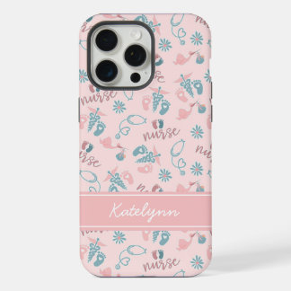 Cute Baby Nurse Phone Case | Personalized Name iPhone 15 Pro Max Case
