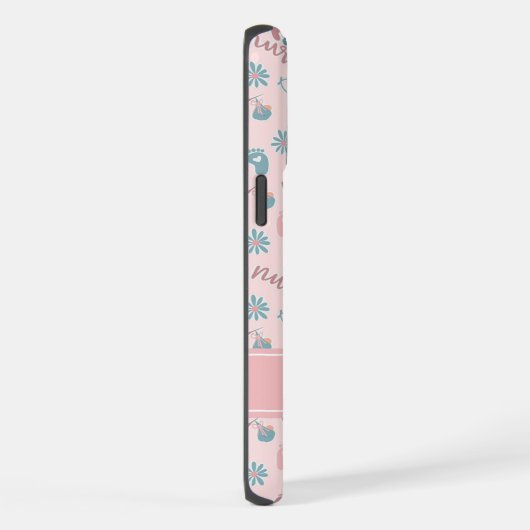 Cute Baby Nurse Phone Case | Personalized Name iPhone Hoesje (Rechterkant)
