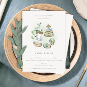 Cute Baby Nursery Essential Green Baby shower Kaart
