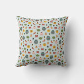 Cute Baby Nursery Monster Alien Birth Stats Kussen (Achterkant)