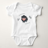 Cute baby nursery rhyme body suit ba zwarte schaap romper (Voorkant)