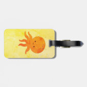 Cute Baby Octopus Cartoon Bagagelabel (Achterkant horizontaal)