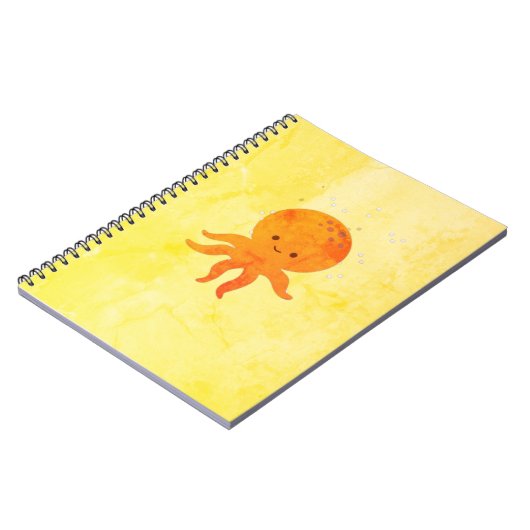 Cute Baby Octopus Cartoon Notitieboek (Linkerzijde)