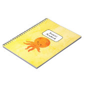 Cute Baby Octopus Cartoon Notitieboek (Linkerzijde)
