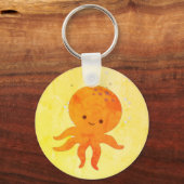 Cute Baby Octopus Cartoon Sleutelhanger (Voorkant)