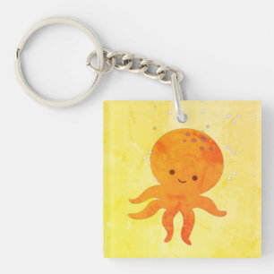 Cute Baby Octopus Cartoon Sleutelhanger
