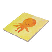 Cute Baby Octopus Cartoon Tegeltje (Zijkant)