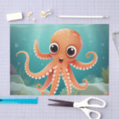 Cute Baby Octopus Tissuepapier (Craft)